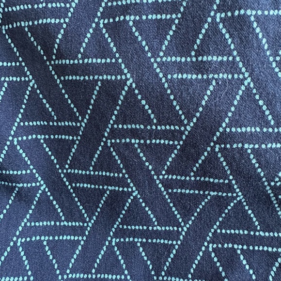 Banana Republic Sloan fit pants Size 12 Blue geometric Like New - Picture 3 of 3